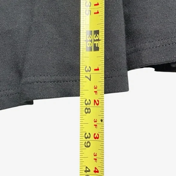 Samuel Dong Knit Flared Swirl Dress Or Duster Size M Full Zip Front Black - Picture 5 of 8